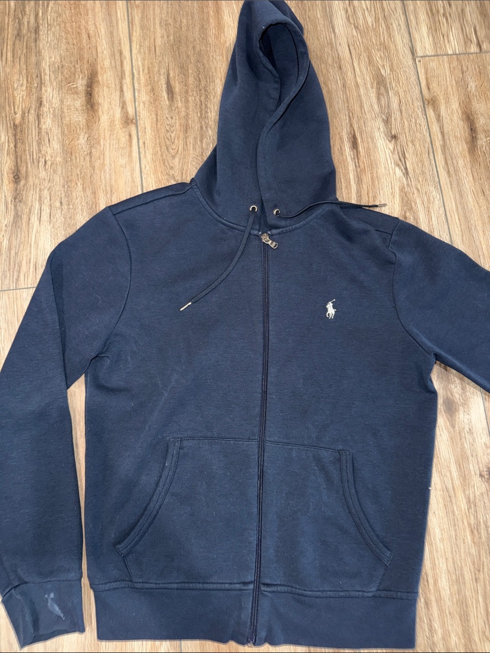 Ralph Lauren Navy Pullover with Yellow Logo Tag
